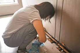 公共空调水倒灌 地板柜子全“泡汤”居民房屋受潮滋生大量潮虫图片