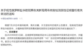 重要通知！中国驻俄罗斯大使馆深夜提醒：自俄搭乘赴华航班最新要求，中、外籍乘客须认真阅知图片