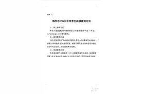 官宣！梅州2020年中考3日17时可查成绩图片