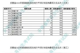 安徽高招地方专项计划投档最低分公布图片