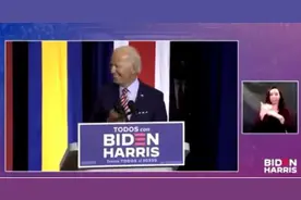 为争取拉美裔选民，拜登在竞选活动上放西班牙神曲《Despacito》，还跟着节奏摇起来……图片