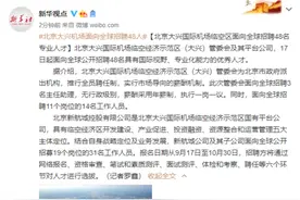北京大兴国际机场面向全球招聘48人 3名主任助理采用年薪制图片