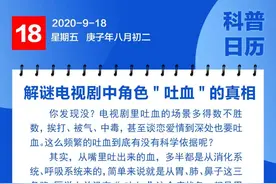 钦州科普日历丨解谜电视剧中角色“吐血”的真相图片