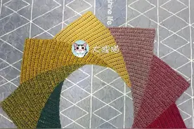 秋季女士彩色小风车钩针披肩（有编织图解）图片