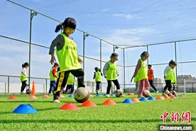 好萌！幼儿园小朋友玩转欢乐足球图片