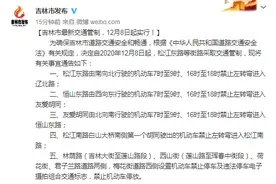 吉林市发布最新交通管制，12月8日起实行图片
