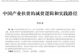 刘红岩：中国产业扶贫的减贫逻辑和实践路径图片