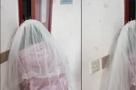 外地新娘远嫁洛阳，因疫情无娘家人到场，独自堵门完成仪式背影凄凉视频封面