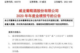 ST威龙2020年业绩预亏背后的“控制权之争”图片