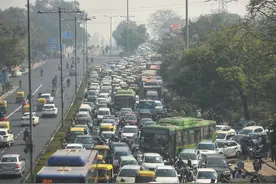 受农民抗议运动影响 印度新德里周边现严重堵车图片