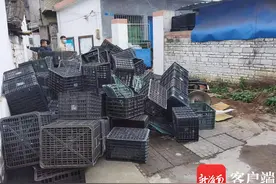 海口一城中村内塑料筐纸箱存放点发生火灾图片