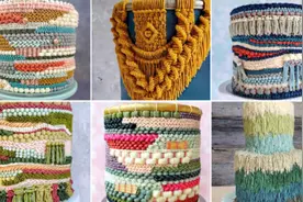 女子为省钱自学烘焙 用上百种奶油针脚“织”出挂毯蛋糕图片