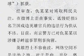 南京警方通报网民诋毁戍边英雄 蜡笔小球被刑事拘留图片