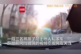 熊孩子踩踏私家车挡风玻璃玩耍 车主：不追究，希望孩子意识到错误视频封面