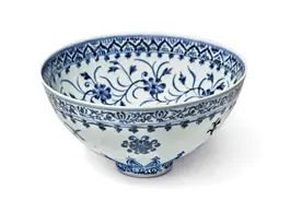 美国拍卖罕见青花瓷碗：估计50万美元 卖家入手仅花35美元图片