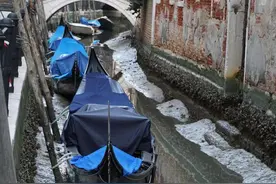 威尼斯贡多拉船停摆“水城”的水去哪儿了？图片