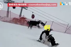 王者级反应！男子滑雪突然发现前面有人，帅气空翻避开女孩图片