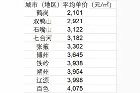 十大房价最低城市：一半在东北，鹤岗最“白菜价”图片