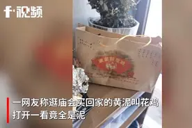 网友逛庙会买回叫花鸡打开一看竟全是泥？卖家：错把样品卖出图片