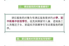 长春中小学生课后服务啥内容、咋收费？官宣了图片