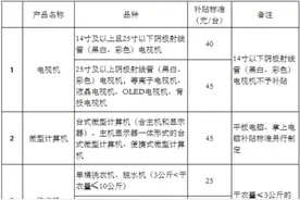 财政部：4月1日起调整废弃电器电子产品处理基金补贴标准图片