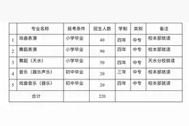甘肃省艺术学校今年计划招生220人（附招生计划表）图片