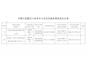 六安农商银行被罚20万元：可疑交易报告管理违规图片