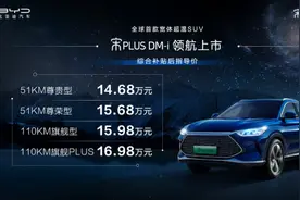 宽体超混SUV宋PLUS DM-i上市 售价14.68万元-16.98万元图片