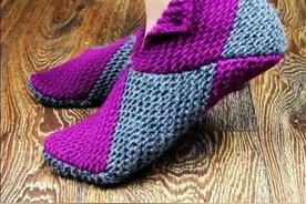 最简单地板袜编织，只需组合下就可以图片