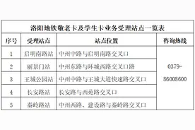 办证流程再优化！洛阳地铁“敬老卡”“学生卡”来了图片