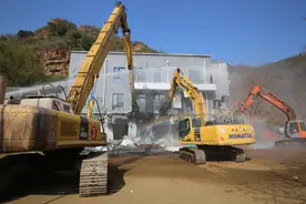 平谷“银杏山庄”未取得乡村建设规划许可，被强制拆除图片