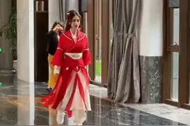 貂蝉本蝉！Angelababy跑男路透曝光，古装红衣惊艳图片