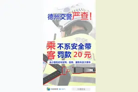 德州市民注意！副驾、后排等乘坐人员未系安全带，罚款20元图片