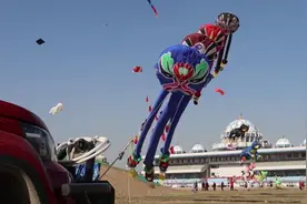 巨型风筝飞上天，放飞者称“汽车才能拉得住”视频封面