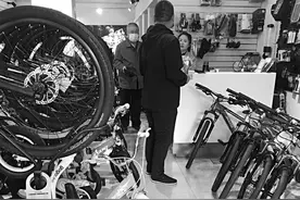 太原滨河自行车道催热自行车销售市场图片