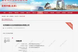 美联众合动物医院遭罚4万元 将6种人用药品用于动物疾病诊疗图片