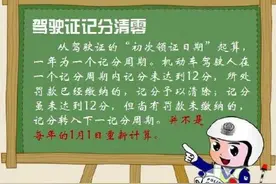 驾驶证记分周期清零图片