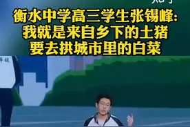 “立志拱大城市的白菜”，衡中学生的演讲并无恶意图片