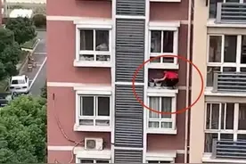 男子爬到6楼窗台外浇花，网友吐槽：简直用生命养花图片