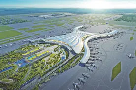 广州白云机场T3航站楼、T3轨交枢纽开工 未来高铁、城际铁路等引入机场，下车即可值机图片