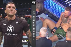 嘴炮vs钻石三番战！嘴炮左脚受伤 裁判判决钻石TKO获胜图片