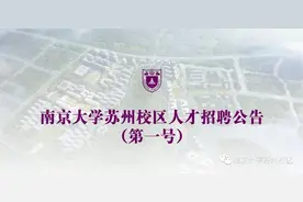 南大苏州校区招贤纳士！安家补助百万元起！图片