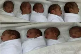 马里生九胞胎女谈育婴经历：每天用100个尿布，喝六升牛奶图片