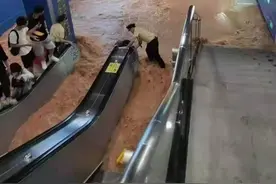 受暴雨影响 广州地铁21号线神舟路站暂停运营图片