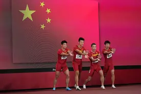 田径——男子4x100米接力决赛：中国队获得第四名图片