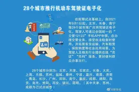 9月1日起，江西这个城市将启用电子驾照图片