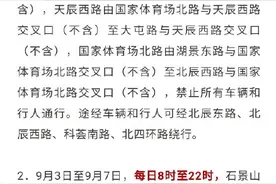 注意！9月3日至9月7日，北京这些道路交通管制图片