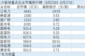 电力股总体上涨4.68%，电解铝分时电价迎来改革「电力周评榜」图片
