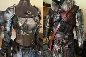 手工达人铸造《巫师3》盔甲 造型精致细节还原图片