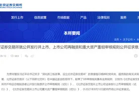 北交所发行上市、再融资、重组审核规则开始征求意见图片